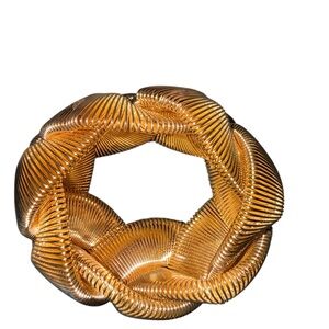 Plunder Shiny Gold Braided Coil Bracelet